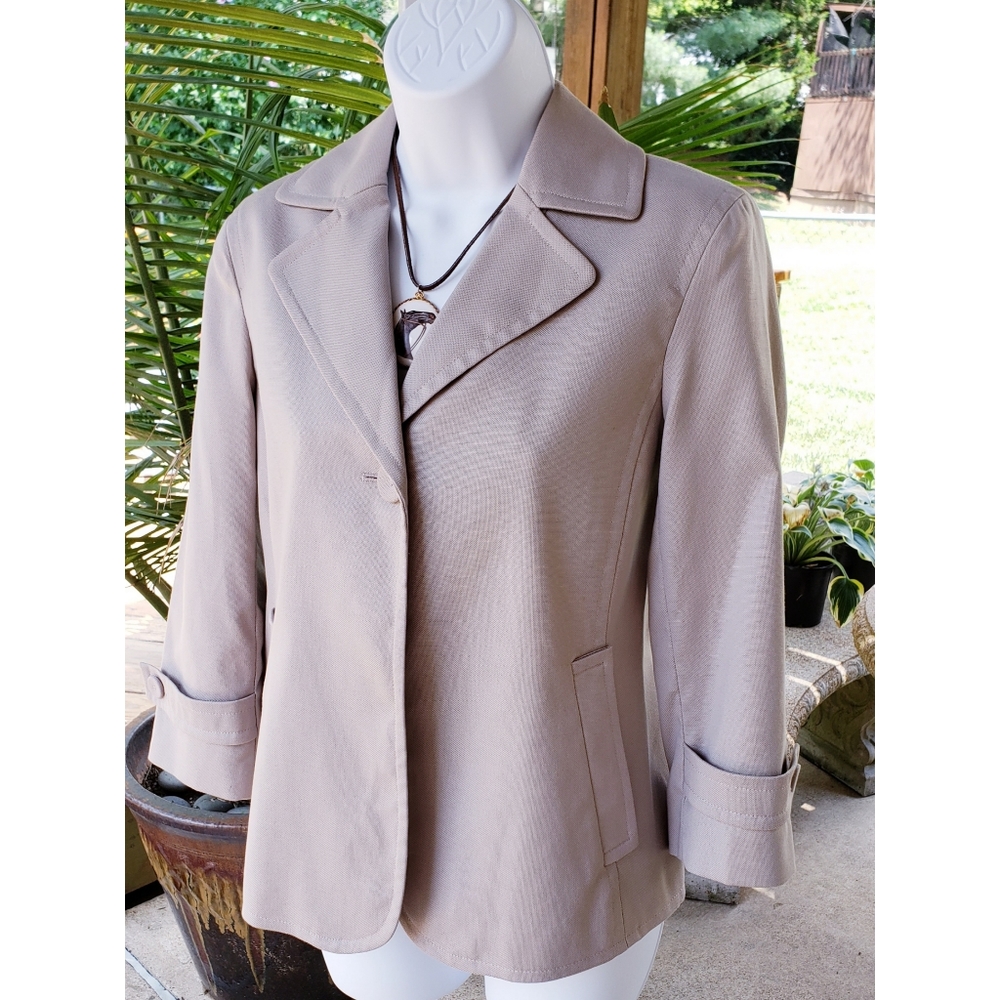 SOLD Talbots NEW Khaiki All Seasons Twill Jacket 2 - Picture 2 of 6